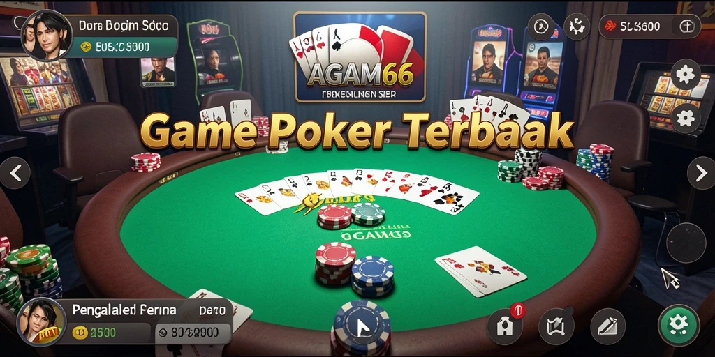 Tampilan utama AGAM66 menunjukkan pemain bersaing dalam permainan Poker yang seru.