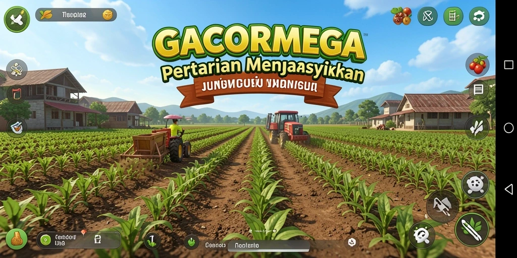 Tampilan permainan GACORMEGA yang menawan dengan aktivitas bertani.