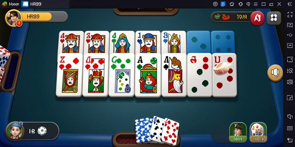 Screenshot gameplay HR89 yang menunjukkan aksi seru permainan Domino.