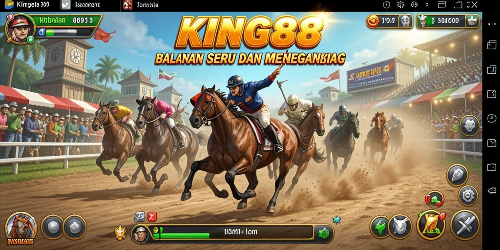 Tampilan menegangkan dari balapan di KING88 dengan mobil cepat.