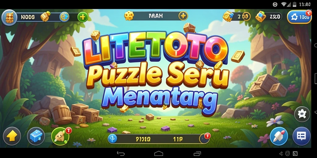 Screenshot menampilkan gameplay menantang LITETOTO dalam menyelesaikan Puzzle.
