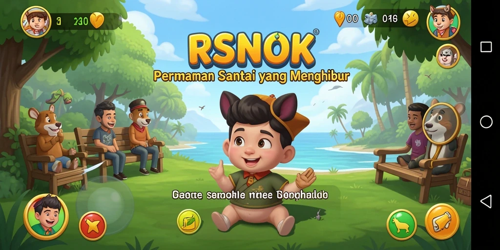 Tampilan gameplay seru dan penuh warna dalam RSNOK.