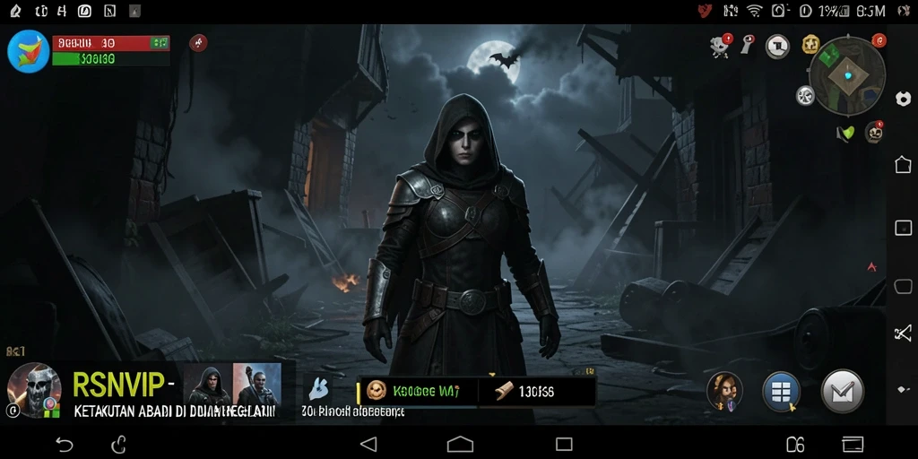 Screenshot gameplay RSNVIP yang menegangkan dan penuh ketakutan.