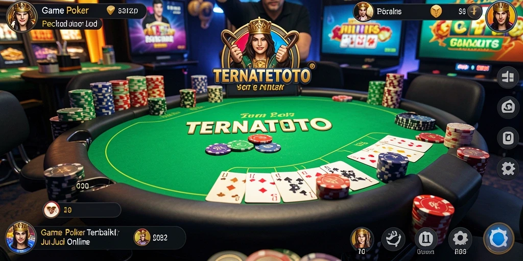Tampilan gameplay seru di TERNATETOTO saat bermain Poker.